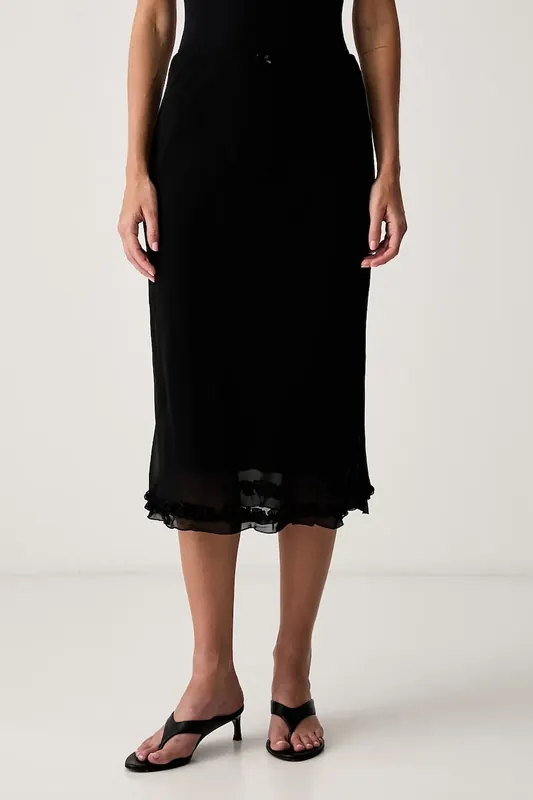 Le Privé spódnica z wiskozy MELISSA SKIRT NOIR