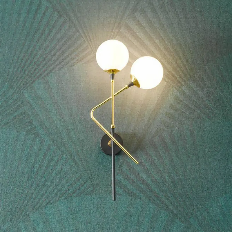 Lampa ścienna Stilnovo Galassia, złoty, 2-punktowa, górny/lewy