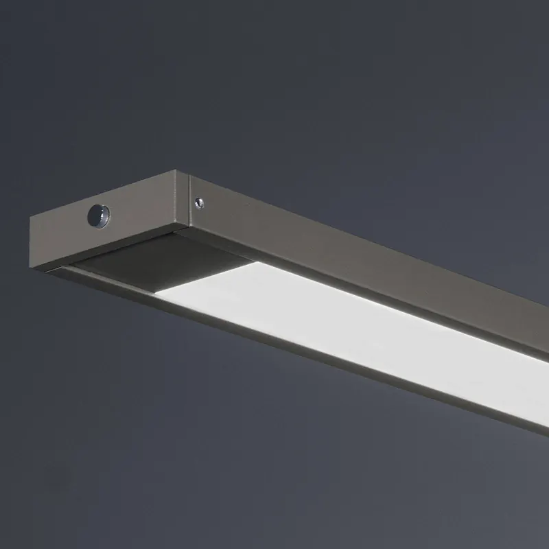 Żyrandol LED Marlo, kolor greige, długość 120 cm, CCT, ściemniacz dotykowy
