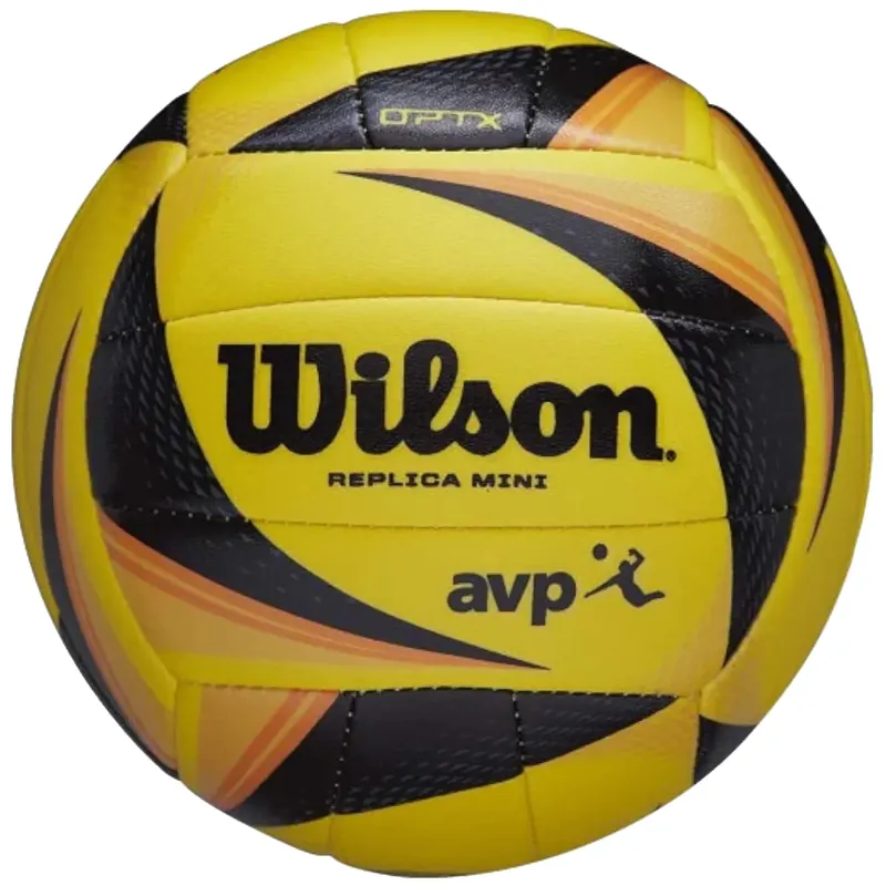 Wilson OPTX AVP Replica Mini Volleyball WTH10020XB, Unisex, Żółte, piłki do siatkówki, poliuretan, rozmiar: 2