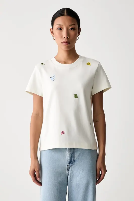Marimekko T-shirt damski bawełniany z elastanem