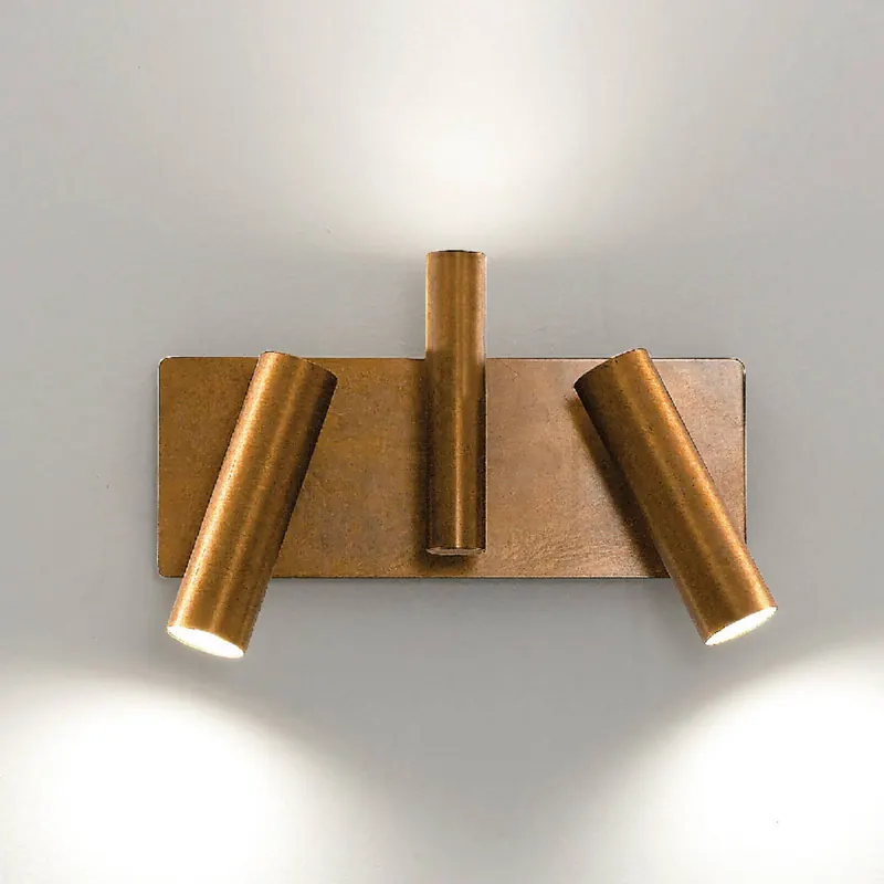 Lampa ścienna 7542, mosiądz oksydowany, 3-punktowa, GU10 & GU4
