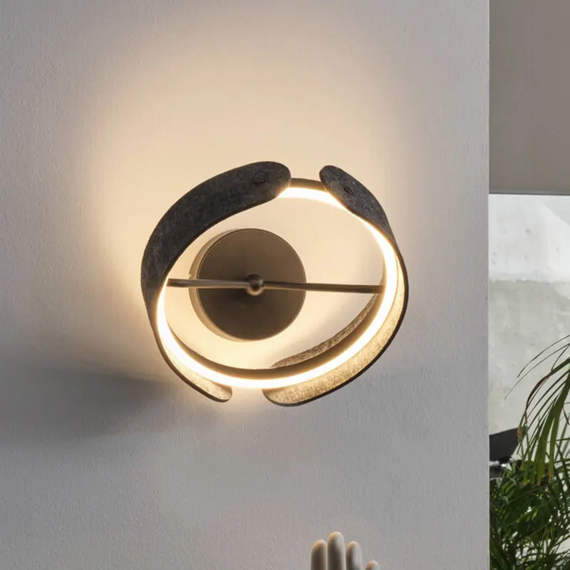 Kinkiet LED OSRAM Decor Curve Felt, szary, filc, 3000 K