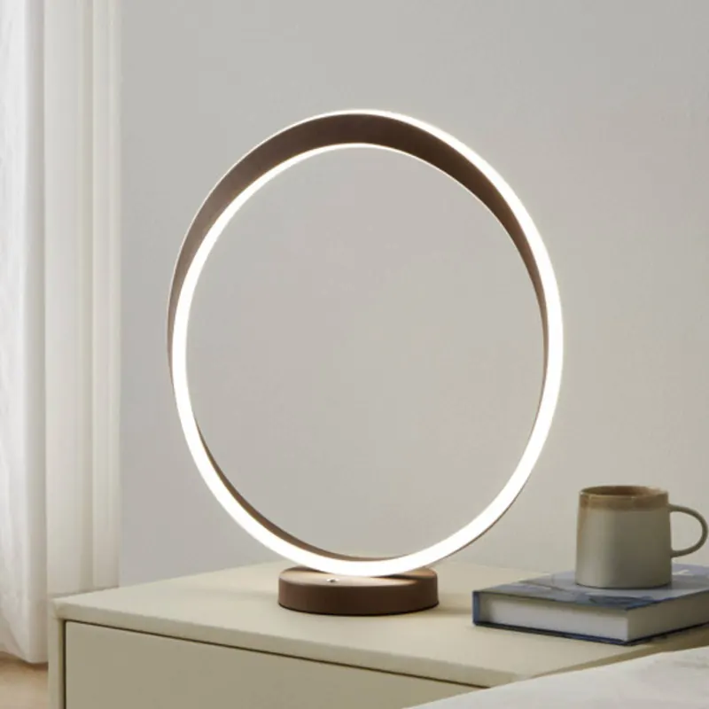Lampa stołowa LED EGLO CAMEROTA, kolor brązowy, wysokość 44 cm, CCT, ściemniana