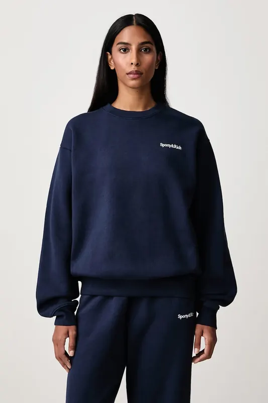Sporty & Rich  Serif Logo bluza bawełniana damska