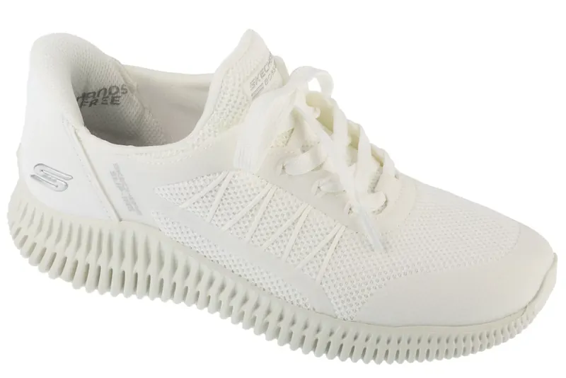 Skechers Slip-Ins: Bobs Geo Lite - Divine Pace 117413-WHT, Damskie, Białe, buty sneakers, tkanina, rozmiar: 36