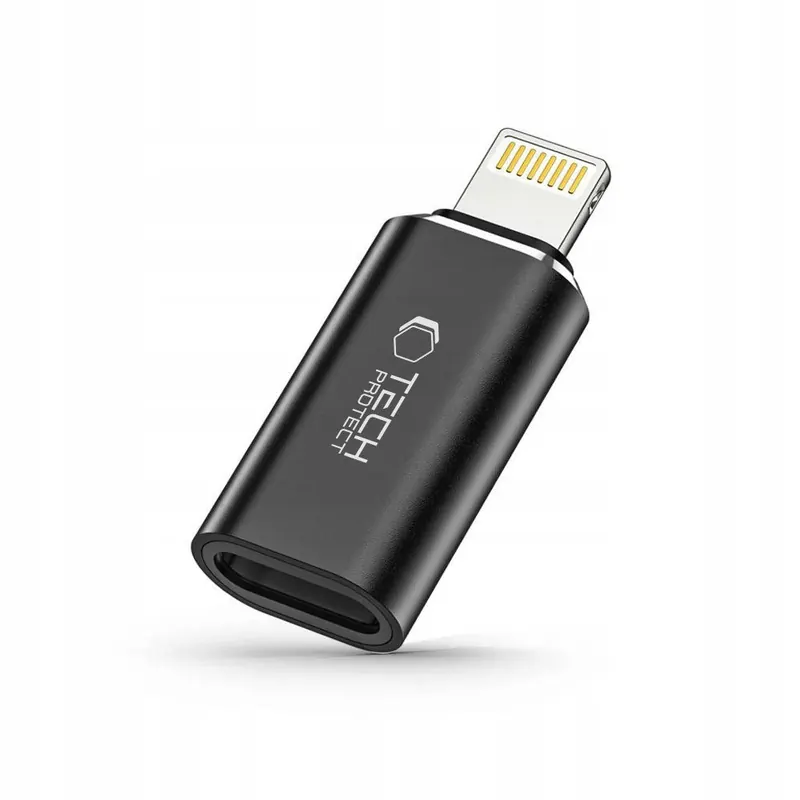Adapter Tech-Protect UltraBoost Lightning (męski) Usb-c (żeński) czarny