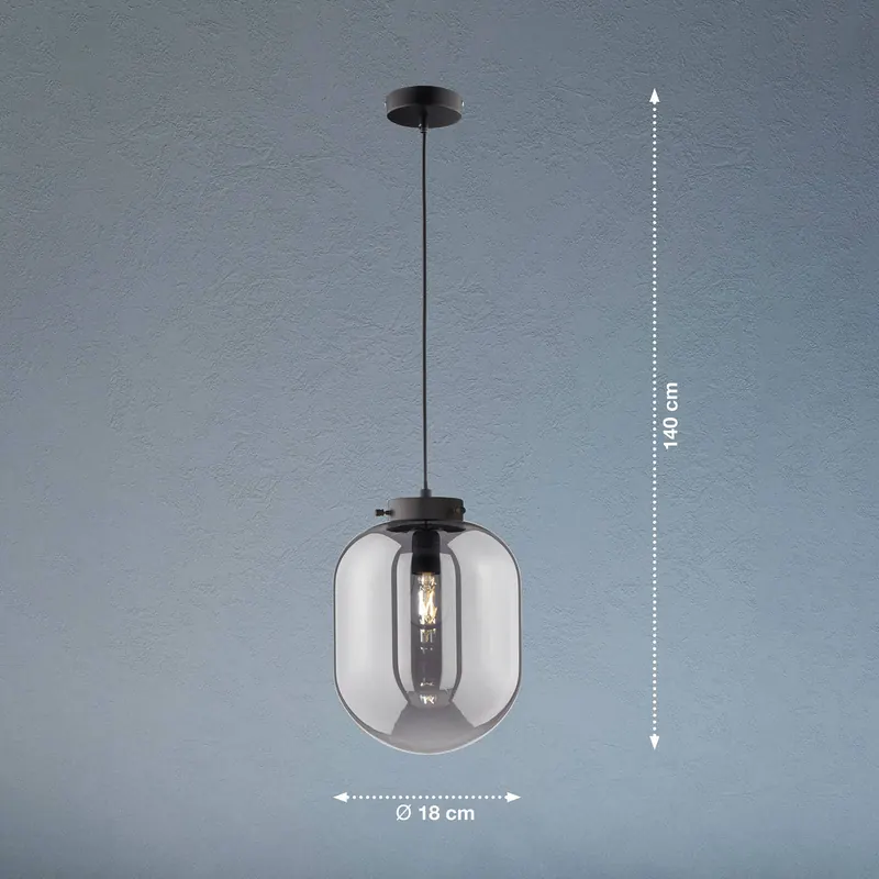 Lampa wisząca Regi 1-punktowa, Ø 18 cm