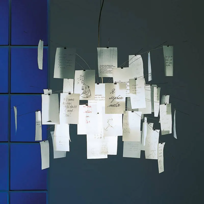 Lampa wisząca z karteczkami Zettel'z 5