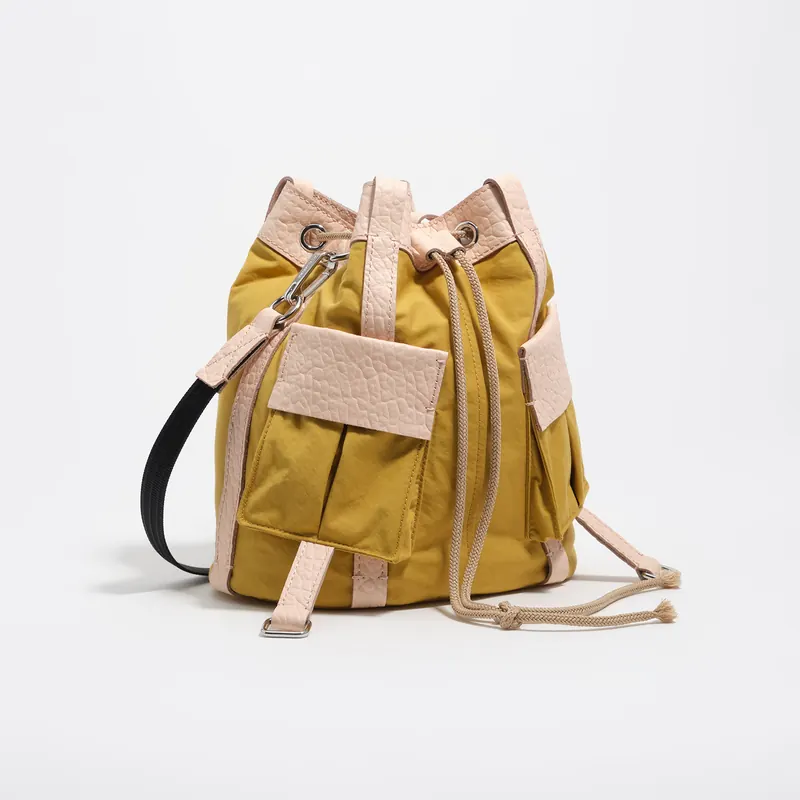 Torebka bucket mała nylon oliwkowa