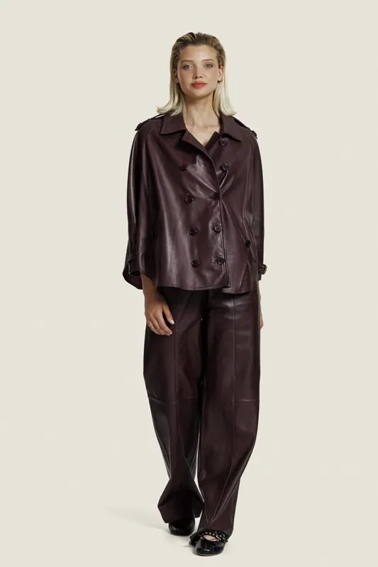 ALTER EGO Bibi Blouse Burgundy Maat: M | Leren Jassen Outlet | Dames | Bordeaux