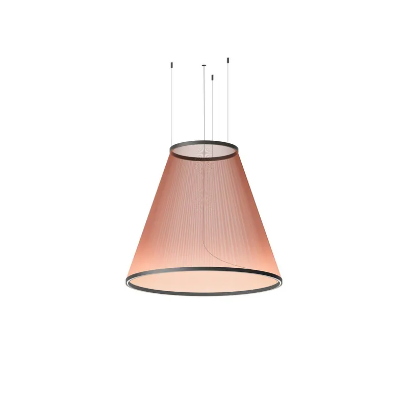 Żyrandol LED Vibia ARRAY czerwono-brązowy 107x124cm stożek 927 ściemniany