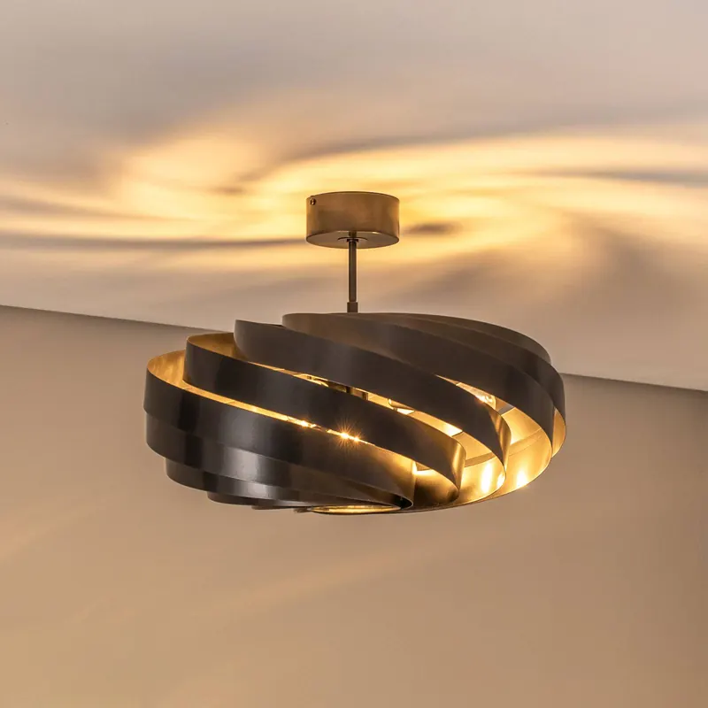 Lampa sufitowa Vento, antracyt, Ø 60 cm