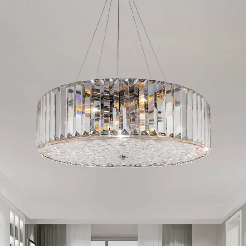 Lampa wisząca Maytoni Recinto, Ø 40 cm, kryształ, 6 x E27