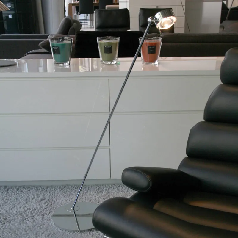 Ruchoma lampa stojąca PUK FLOOR, chrom