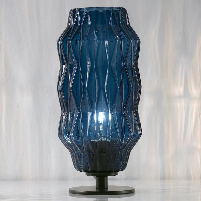 Lampa stołowa Origami, niebieska