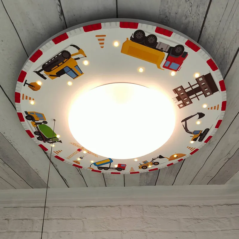 Lampa sufitowa Budowa i gwieździste niebo LED