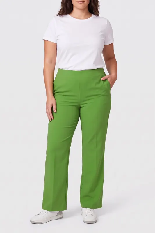 ARKET Eevi Cotton Trousers Green Maat: 38 | Pantalons Outlet | Dames | Groen