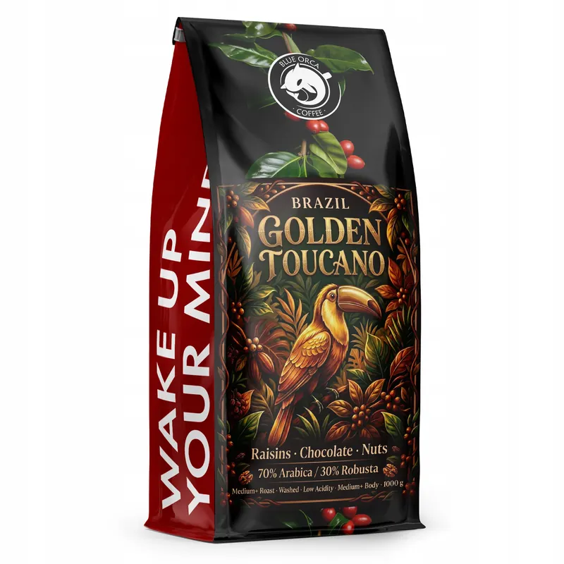 Kawa ziarnista 1kg Brazil series limited Golden Toucan blend Blue Orca
