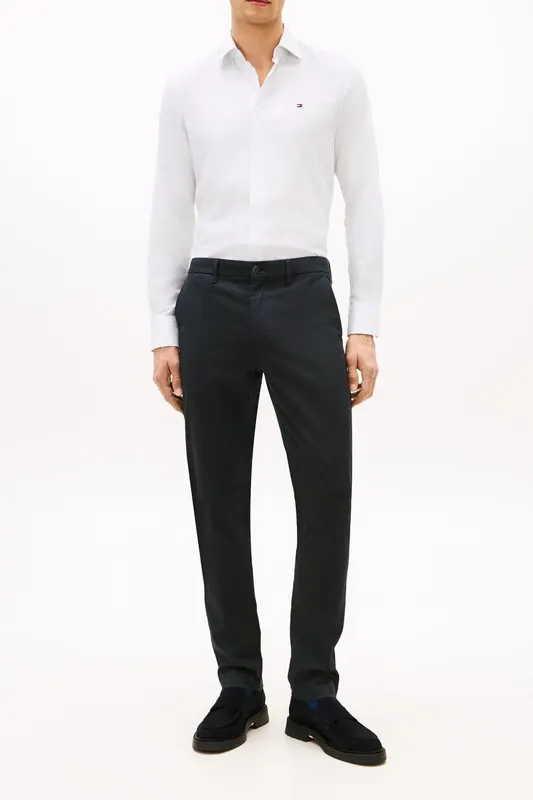 Tommy Hilfiger Bleecker Printed Straight Chino Desert Sky Maat: W32L34 | Chino's Outlet | Heren | Blauw