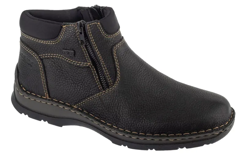 Rieker Shoes 05362-00, Męskie, Czarne, trzewiki, skóra licowa, rozmiar: 41