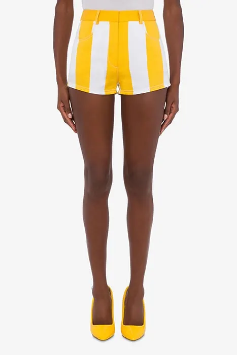 Moschino Nautical Striped Shorts Yellow Maat: 42 | Korte Broeken Outlet | Dames | Geel