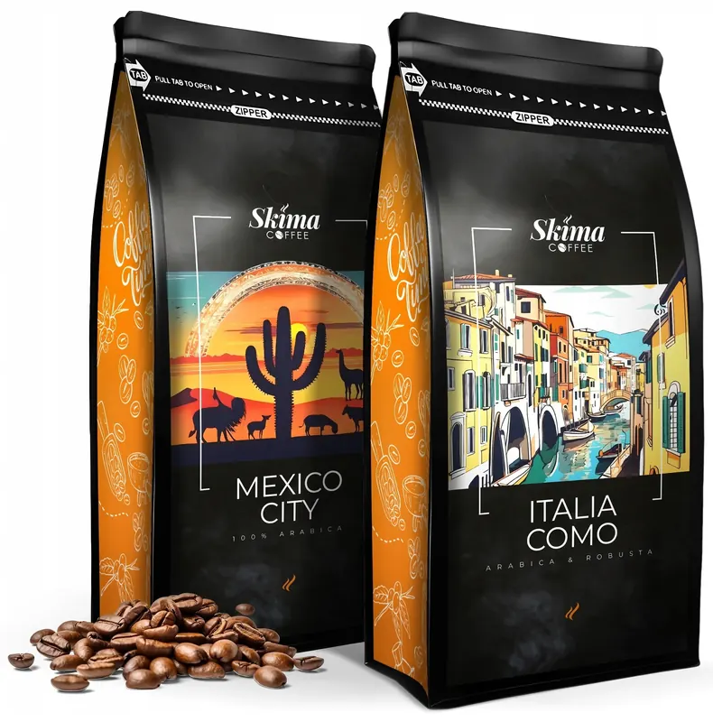 Kawa ziarnista 2X1kg ITALIA COMO/MEXICO CITY Świeża do ekspresu + GRATIS