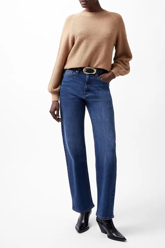 French Connection Lily Mozart Bisop Slv Jumper Camel Mel Light Maat: L | Sweaters Outlet | Dames | Beige