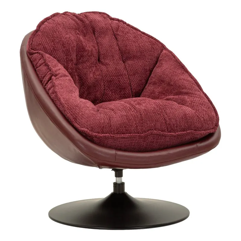Bordowy obrotowy fotel Retro Style – Mauro Ferretti