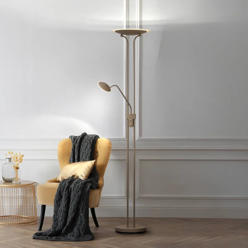 Lampa stojąca LED Tallri, kolor greige, wysokość 180 cm, 2-punktowa, CCT