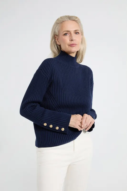 Josephine & Co Aisha Sweater Navy Maat: XS | Sweaters Outlet | Dames | Blauw