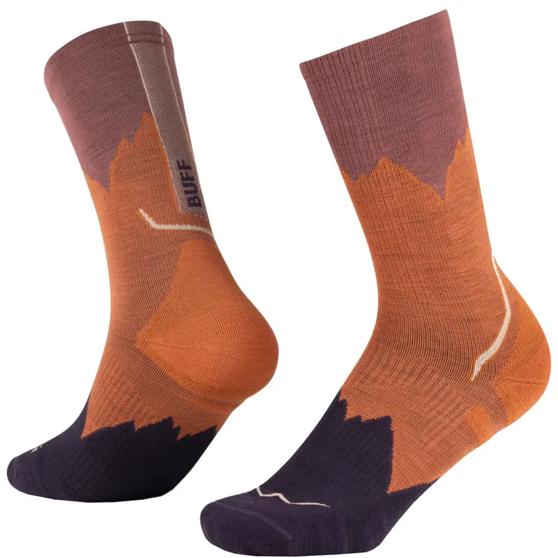BUFF Merino Lightweight Crew Socks 137796221, Unisex, Brązowe, skarpetki, poliamid, rozmiar: 42-44