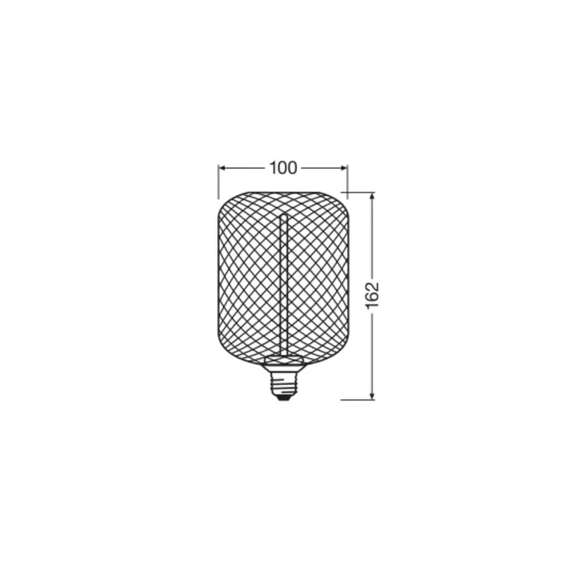 OSRAM Decor LED Straw FilamentSquare E27 3,5W czarna 1800K