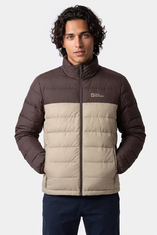 Jack Wolfskin Ather Down Jacket Linen Maat: L | Winterjassen Outlet | Heren | Beige