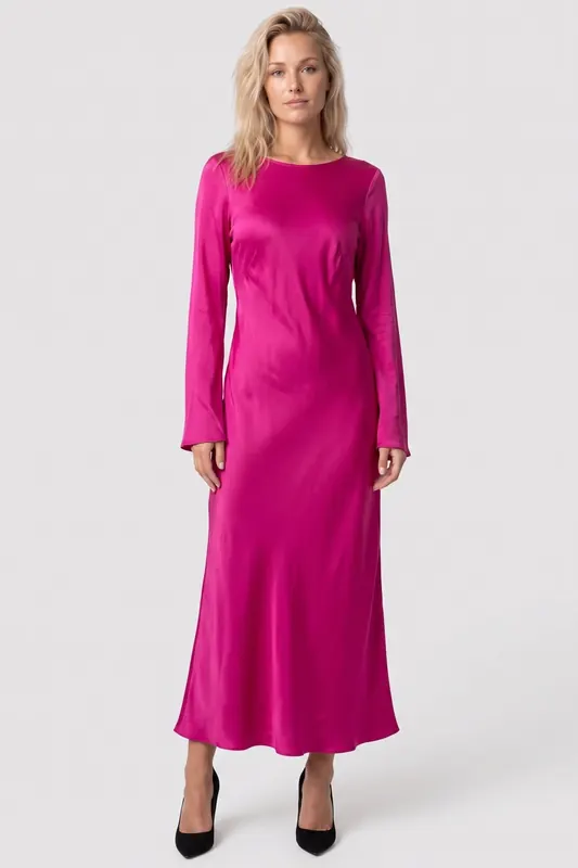 ARKET Gusta Dress Pink Pink Maat: 32 | Midi Jurken Outlet | Dames | Roze