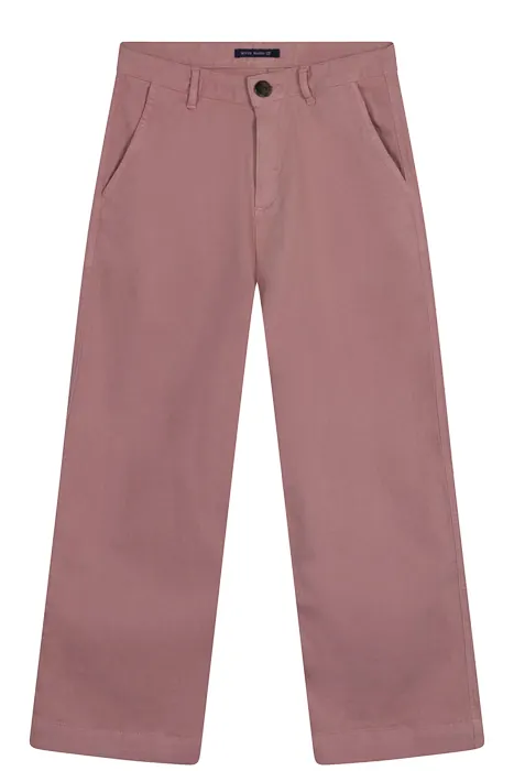 River Woods Wide Cotton Pants Pink 2 Maat: W27 | Wijde Broeken Outlet | Dames | Roze