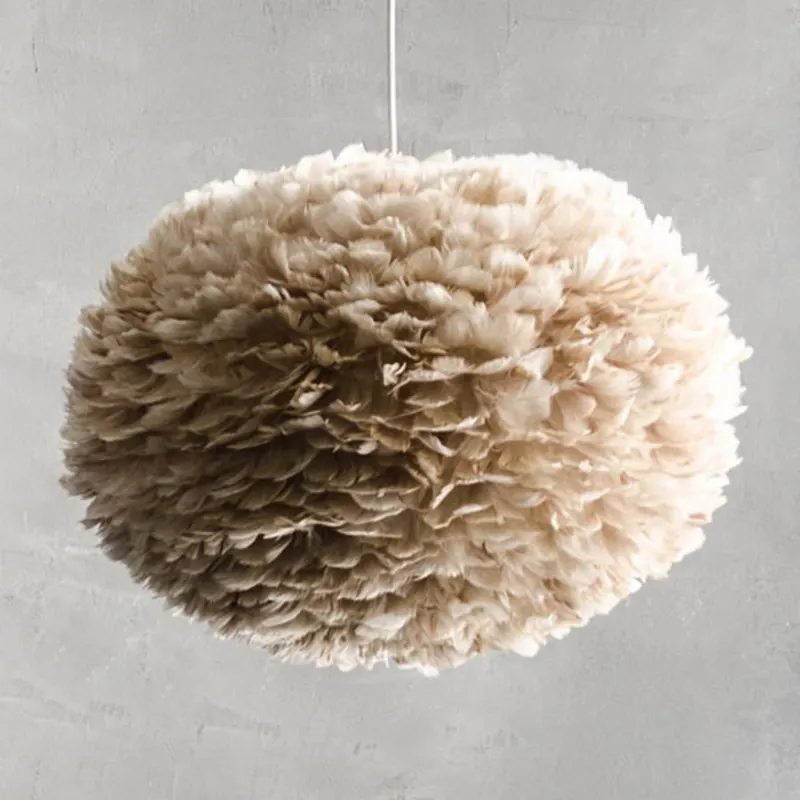 Lampa wisząca Eos large, jasnobrązowy klosz