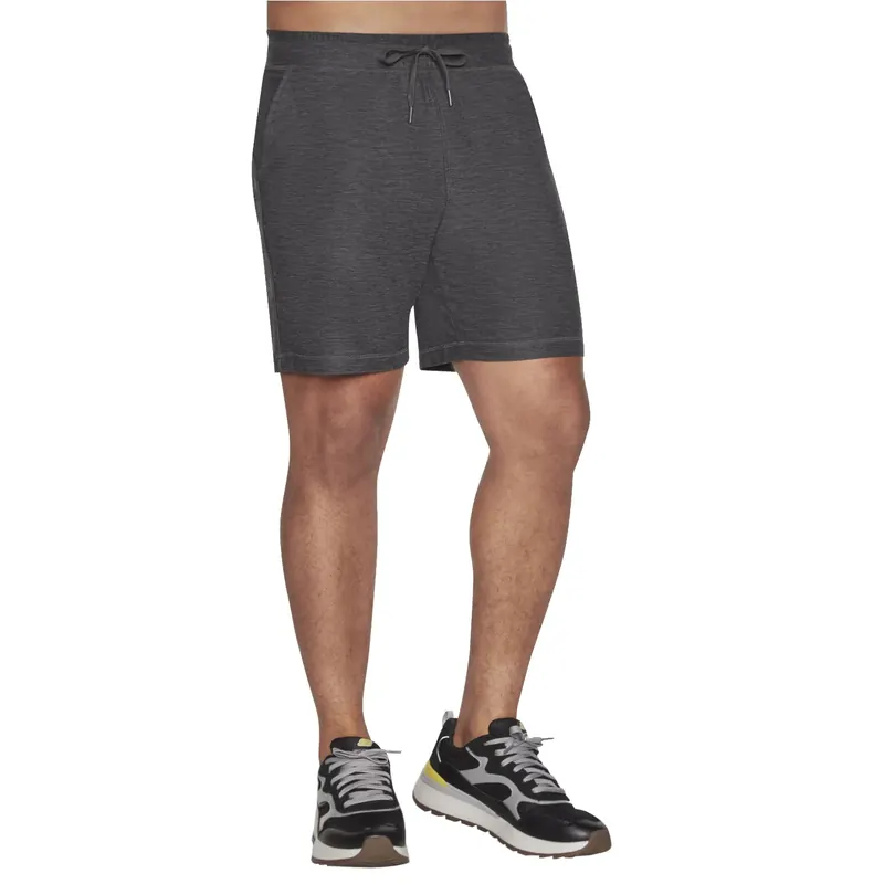 Skechers Skech-Knits Ultra GO Lite 7 Inch Short MSH108-BKCC, Męskie, Szare, spodenki, poliester, rozmiar: XXL