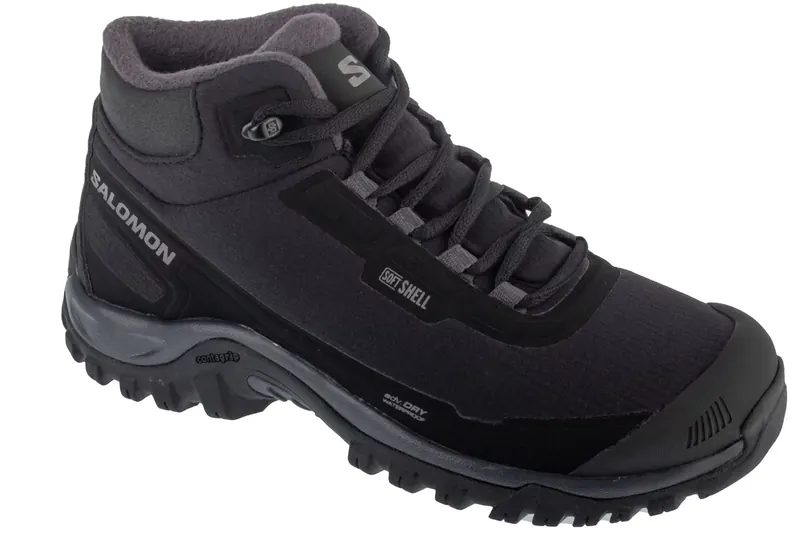Salomon Shelter WP W L47855000, Damskie, Czarne, buty trekkingowe, tkanina, rozmiar: 38