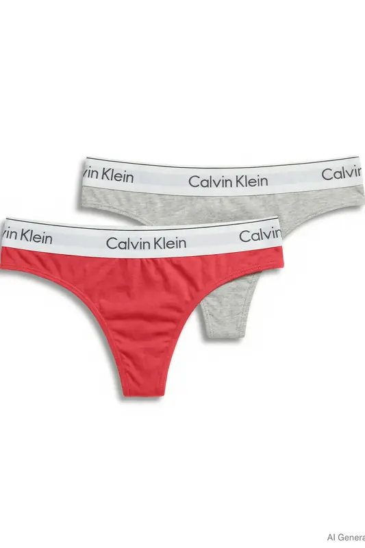 Calvin Klein Thong 2-pack Punch Pink/grey Heather Maat: XXL | Slipjes Outlet | Dames | Roze