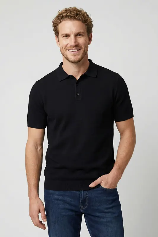 Cars Jeans Anmas Polo Black Maat: XXL | Poloshirts Outlet | Heren | Zwart