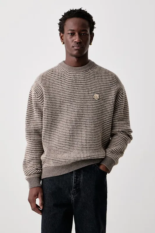 Maison Kitsuné Fox Head sweter wełniany męski