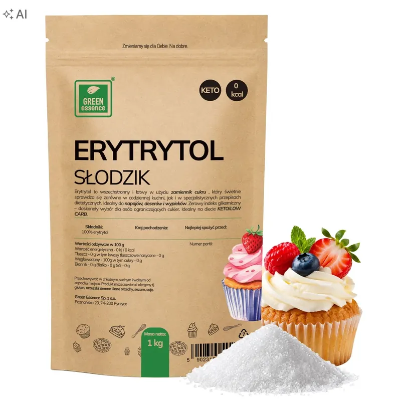 Erytrol 1kg erytrytol słodzik naturalny 0 kalorii zamiennik cukru