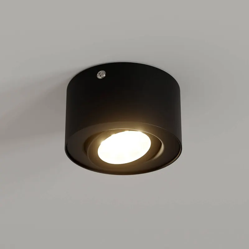 Żarówka rurkowa LED reflektor sufitowy, czarny