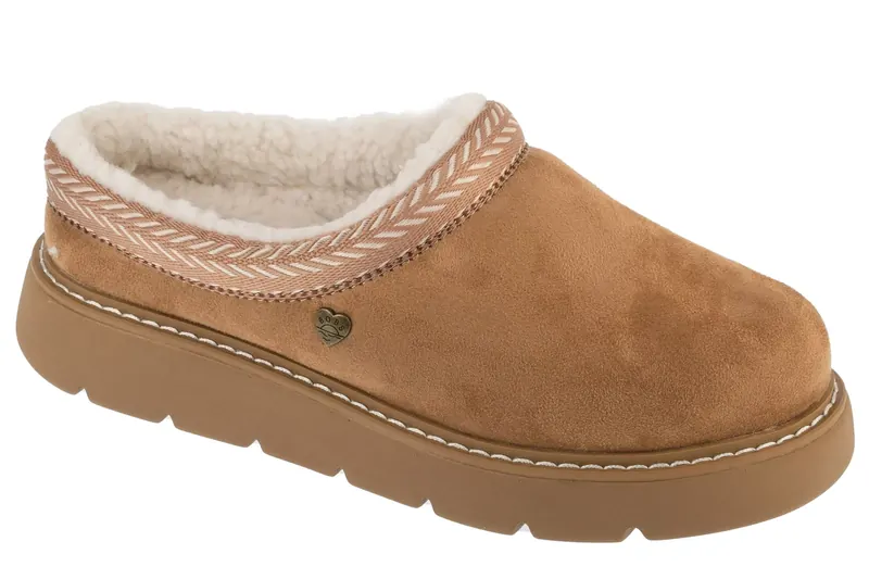 Skechers Keepsakes Lite - Cozy Fest 114769-CSNT, Damskie, Brązowe, kapcie, tkanina, rozmiar: 37
