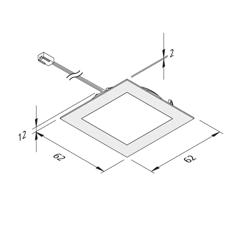 Lampa meblowa LED FAQ 58 stal 3x 3W 4 000 K