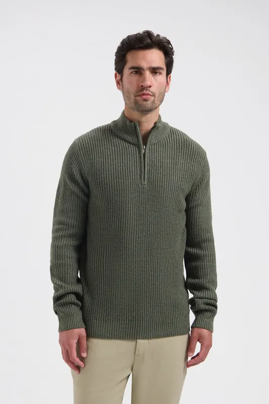 Dstrezzed Ds_skipper Ribknit Dark Army Dark Army Maat: M | Coltruien Outlet | Heren | Groen