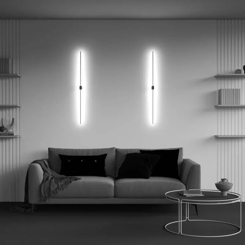 Maytoni kinkiet LED Pars, 105 cm, czarny/złoty, aluminium