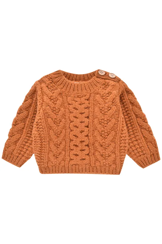 Louise Misha Jumper Abio Cinnamon Maat: 18M | Truien Outlet | kids | Oranje