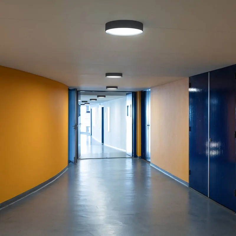 Lampa sufitowa LED SLV Decona Sensor, Ø 42 cm, biała, aluminium, CCT